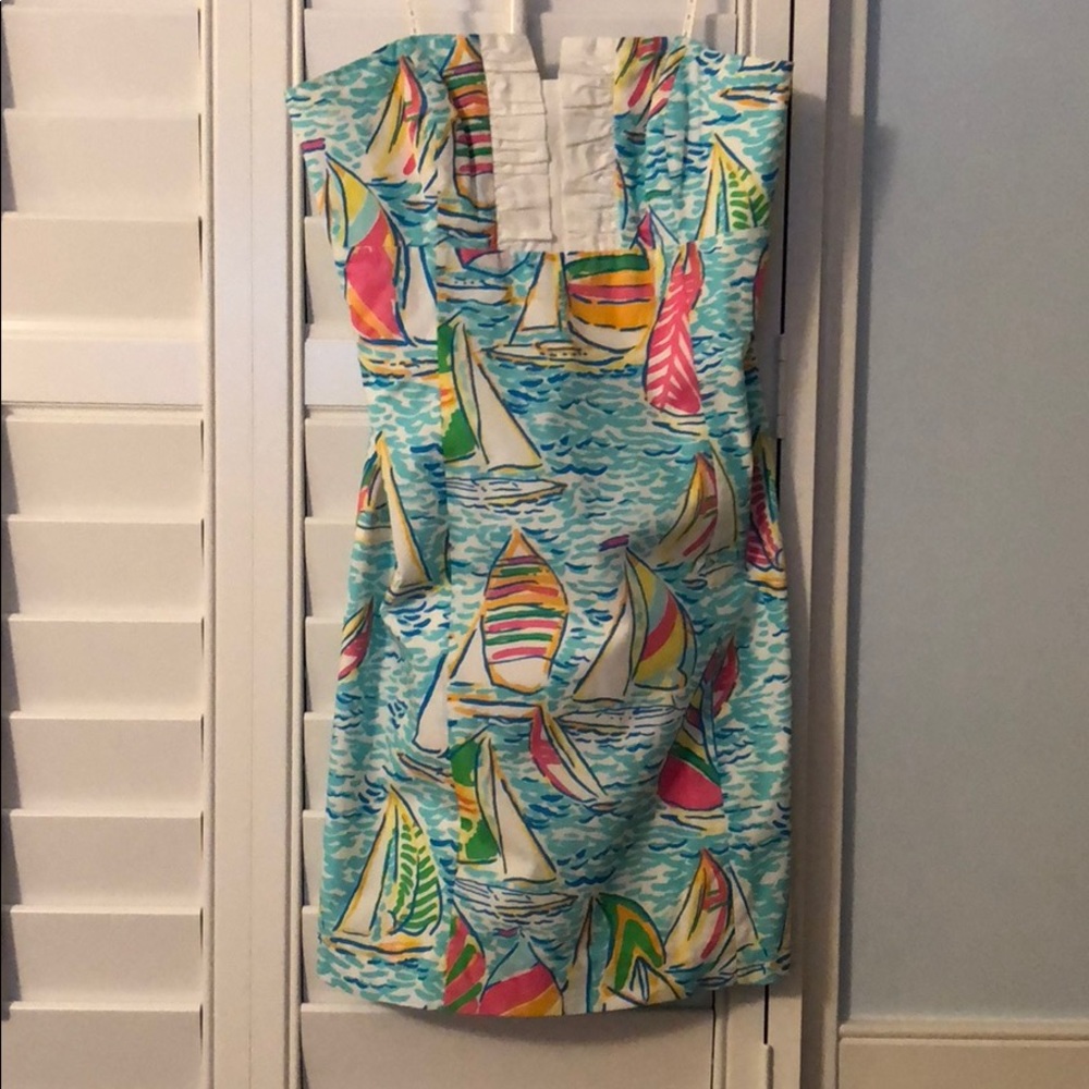 Lilly Pulitzer You Gotta Regatta Strapless Dress